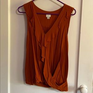 A New Day sleeveless blouse, size M, burnt orange